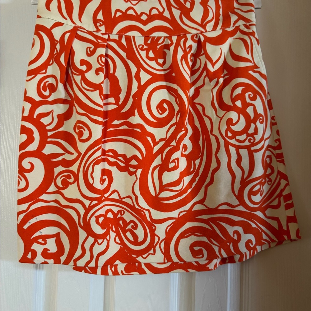 Merona Vibrant Red and White Mini Skirt